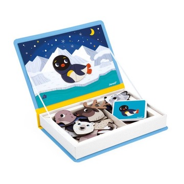 ZWIERZĘTA POLARNE układanka magnetyczna 40 elementów Magnetibook Janod 3+