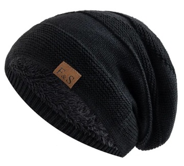 OCIEPLANA CZAPKA ZIMOWA MODNA SMERFETKA CIEPŁA BEANIE UNISEX