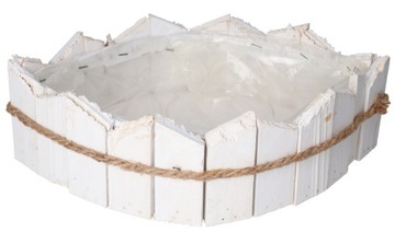 DONICZKA OSŁONKA DREWNIANA BIAŁA DUŻA KORYTKO