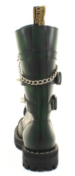 Стальные зеленые головки/заклинание с полосками, цепь 15