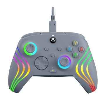 Pad przewodowy XBOX PC Afterglow WAVE szary Podświetlany RGB Licencja PDP
