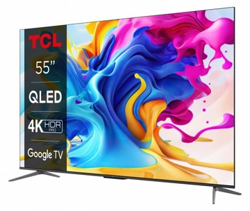 TCL QLED TV 55 дюймов 55C645 4K Smart TV + регулируемый кронштейн 32–75 дюймов