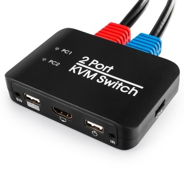 KVM-переключатель USB + HDMI 2/1 Spacetronik SPH-KVM21