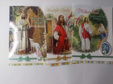 Karta WIELKANOC złocona z tekstem Delta-Graphix op. 5 szt. Liturgiczne-mix