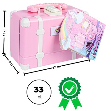 НАБОР КОСМЕТИЧЕСКИЙ ЧЕМОДАН ДЛЯ МАКИЯЖА ТЕНИ ДЛЯ ЛАКИЯ 33 ПРЕДМЕТА В ПОДАРОК*