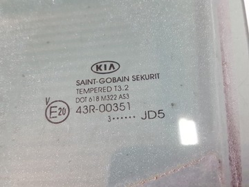 KIA CEED 2 II 13R HB SKLO (OKNO) DVEŘE LEVÝ ZADNÍ