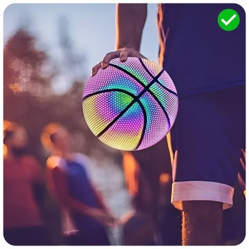 БАСКЕТБОЛЬНЫЙ БАСКЕТБОЛЬНЫЙ СВЕТЯЩИЙСЯ ГОЛОГРАФИЧЕСКИЙ ГЛЯНЦЕВЫЙ МЯЧ