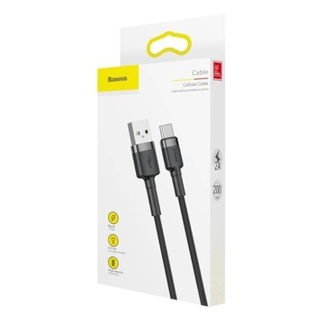 Кабель Baseus Cafule — кабель USB — USB-C, 2 А, 2 м
