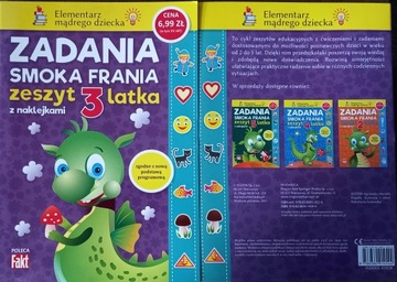 ZADANIA SMOKA FRANIA ZESZYT 3 LATKA Z NAKLEJKAMI