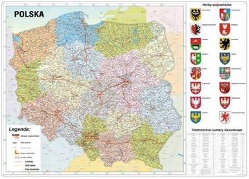 Podkładka na biurko MAPA POLSKI 70x50 Antypoślizg