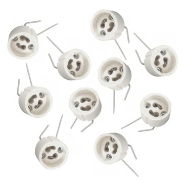 10x Gniazdo ceramiczne GU10 do żarówek LED