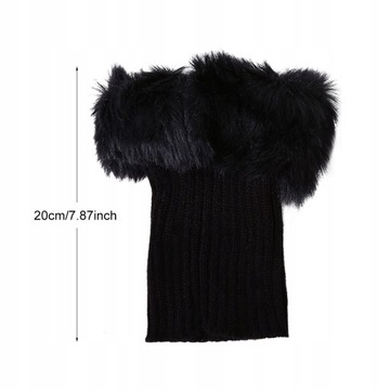 GETRY DAMSKIE CIEPŁE CZARNY OCIEPLACZE NA NOGI