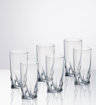 BOHEMIA QUADRO Set Набор из 6 стаканов для напитков СТАКАНЫ 350 мл