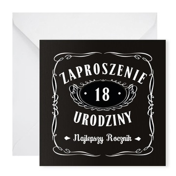 Zaproszenie na urodziny Personalizowane 18-nastka