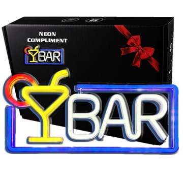 Neon led usb na ścianę znak Bar Duży