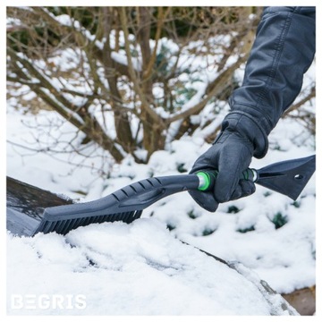 СКРЕБОК ДЛЯ ОКОН С ЩЕТКОЙ 2 В 1 ШИРОКИЙ ДЛИННЫЙ ДЛЯ УДАЛЕНИЯ СНЕГА СКРЕБОК