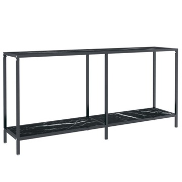 Консольный столик vidaXL Черный 160x35x75,5 см Закаленное стекло