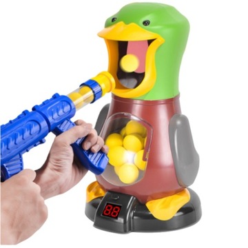 БОЛЬШАЯ ГОЛОДНАЯ УТКА СТРЕЛЬБА ПО МИШЕНИ ИГРА С ШАРИКОВЫМ ПИСТОЛЕТОМ