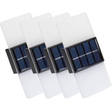 4x Kinkiet Solarny Lampka Solarna AKRYL LED Zewnętrzna Wodoodporna Czujnik