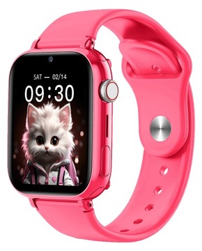 Smartwatch FW59 Kiddo 4G Różowy Dla dziecka Rozmowy Wideo GPS Przycisk SOS