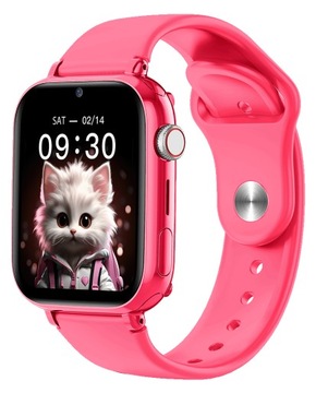 Smartwatch FW59 Kiddo 4G Różowy Dla dziecka Rozmowy Wideo GPS SOS