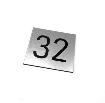 Numerek na drzwi, srebrny 5 x 5 cm - dowolna cyfra !