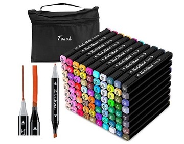 MAZAKI MARKERY FLAMASTRY ALKOHOLOWE ZESTAW W ETUI 24szt