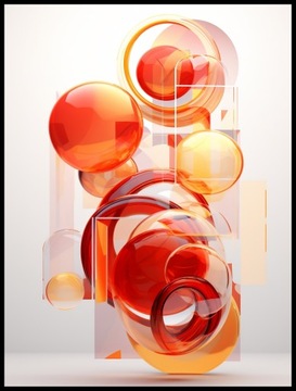 Plakat na Ścianę Obraz Sztuka Abstrakcja Chaos 70x100 cm Premium ElliveX