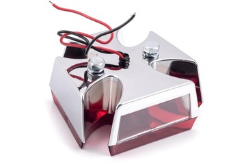 LAMPA TYŁ TYLNA KRZYŻ MALTAŃSKI CHROM CUSTOM DRAG