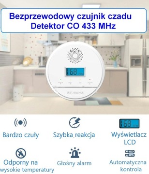 Датчик CO2 433 МГц - Беспроводной детектор CO 433 МГц