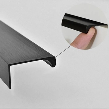 Мебельная ручка-рейлинг МАТОВЫЙ ЧЕРНЫЙ 160мм