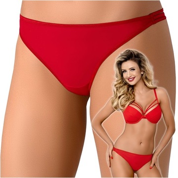 Stringi XL Czerwony AXAMI V-7018 Breva Czerwone Stringi Majtki XL Axami