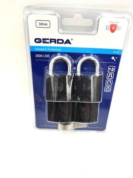 GERDA IRON LINE 4 KŁÓDKI SYSTEM JEDNEGO KLUCZA