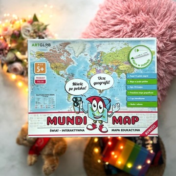 MundiMap ИНТЕРАКТИВНАЯ КАРТА МИРА + обучающая РУЧКА для детей с ARTGLOB