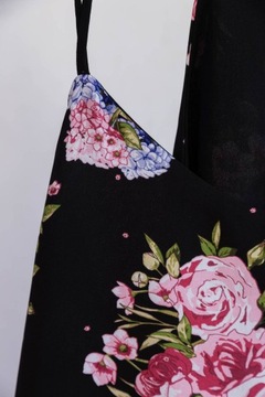 Amisu bluzka szyfonowa top kwiaty 38 M 10