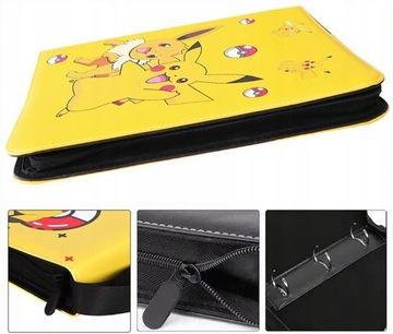 БОЛЬШОЙ АЛЬБОМ НА 400 КАРТ ПОКЕМОНОВ BINDER CLASSROOM XXL PIKACHU EEVEE + БЕСПЛАТНО