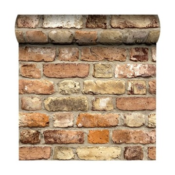 Tapeta Rustic Brick 3D czerwona imitacja cegły