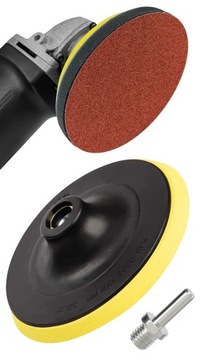 ДИСК С ХВОСТОВИКОМ-ВЕЛКРО 150мм М14 ДЛЯ ШЛИФАШЛИФАТОРА, ДРЕЛИ, ОТВЕРТКИ