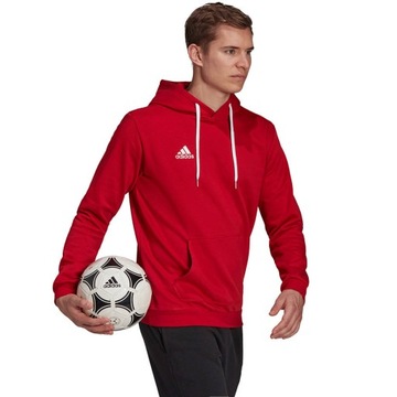 ADIDAS Bluza Męska z Kapturem Bawełniana ENTRADA 22 Hoody Czerwona r.XL