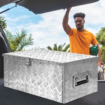 Алюминиевый транспортировочный ящик с замком, 100л.