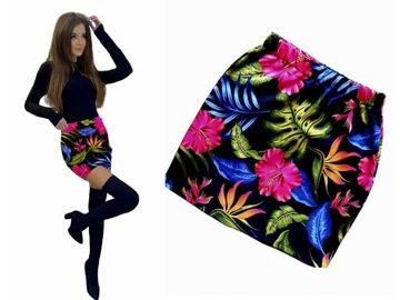 CZERWONA SPÓDNICZKA obcisła Ołówkowa MINI na GUMCE różne kolory M/L