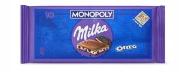 CZEKOLADA MLECZNA MILKA OREO 100 G MONOPOLY LIMITOWANA