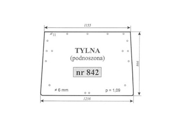 SZYBA TYLNA PODNOSZONA RENAULT 842 7700062092