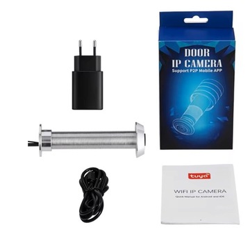 KAMERA WIZJER JUDASZ DO DRZWI PODCZERWIEŃ 1080P WIFI TUYA SMART po polsku