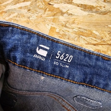 Spodnie Jeansowe G-STAR RAW ARC 3D Slim Biker Niebieskie Dżins Denim 40x34