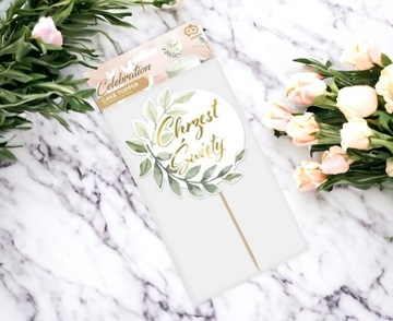 БОЛЬШОЙ ТОПЕР НА ТОРТ НА КРЕСТИЕ, ЗОЛОТОЙ, С ЛИСТЬЯМИ, ЦВЕТАМИ, ОРНАМЕНТОМ, УКРАШЕНИЕМ