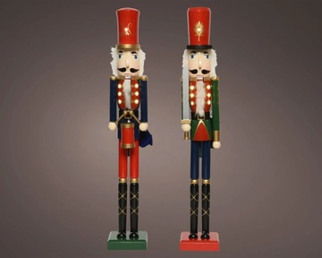 Dekoracja figurka dziadek do orzechów LED wzory