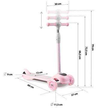 ТРЕХКОЛЕСНЫЙ ДЕТСКИЙ САМОКАТ LED RICOKIDS