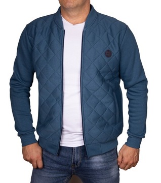 Мужская синяя стеганая толстовка-бомбер Куртка L