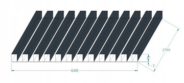 PANELE DEKORACYJNE NA PŁYCIE UNI LAVA 12st